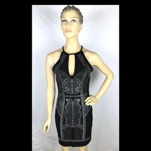 Iris Los Angeles Women Black Elegant Cocktail Party Jewel Style Dress Size Small
